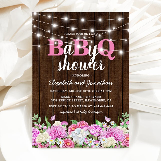 GRILLEN Baby Couples Dusche | Girl BaByQ Barbecue Einladung (Von Creator hochgeladen)