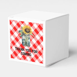 GRILLEN baby Dusche Red kariert Gingham Danke Geschenkschachtel
