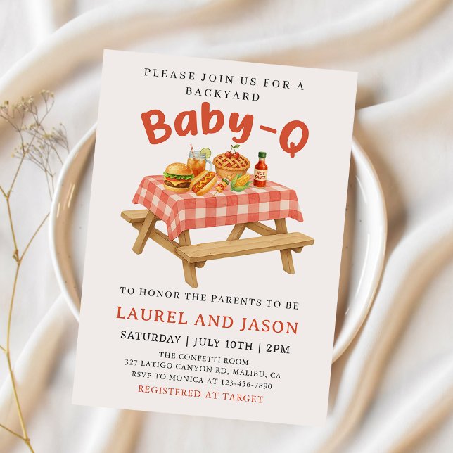 GRILLEN Baby-Q Backyard Baby Shower Einladung (Von Creator hochgeladen)