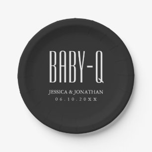 GRILLEN Baby Q Backyard Babydusche Barbeque Pappteller
