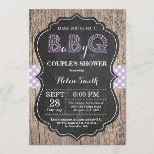 GRILLEN Baby Shower Einladung Baby Q Hinterhof Lil