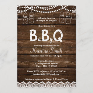 GRILLEN Baby Shower Invitation - Babyq Babydusche Einladung
