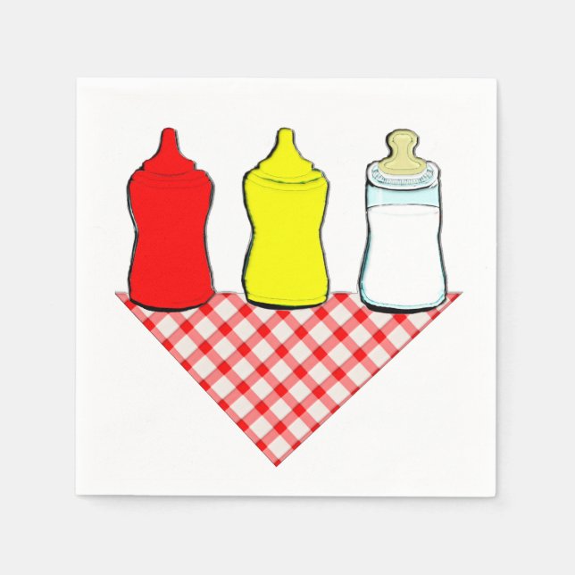 GRILLEN Baby Shower Napkins Serviette (Vorderseite)