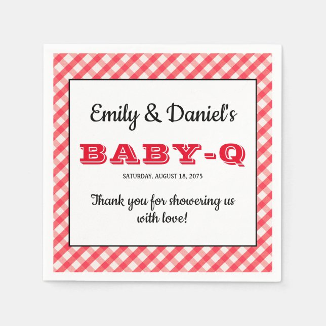 GRILLEN Baby Shower Napkins Serviette (Vorderseite)