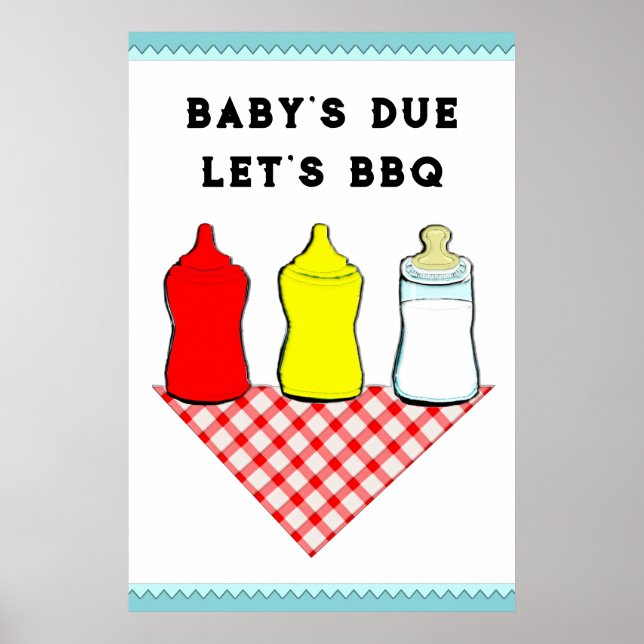 GRILLEN Baby Shower Poster (Vorne)