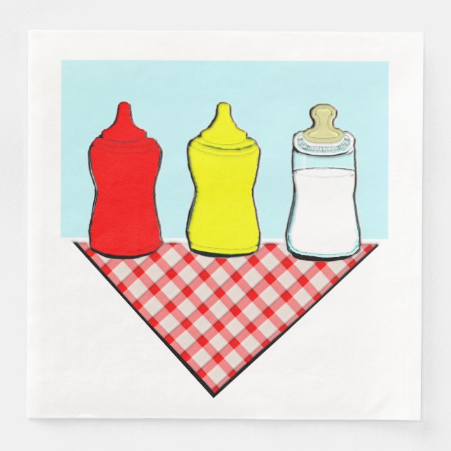 GRILLEN Baby Shower Serviette (Vorderseite)