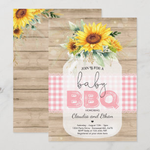 GRILLEN Baby Shower Sunflower Baby Q Paare Dusche Einladung