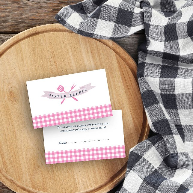 GRILLEN Babyduschmaschine Windeln Raffeln Vintag r Begleitkarte (Diaper Raffle insert cards from my Rustic Farmhouse BBQ Baby Shower collection)