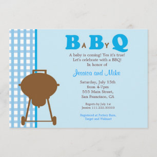 GRILLEN BaByQ Baby-Duschen-Einladung Einladung