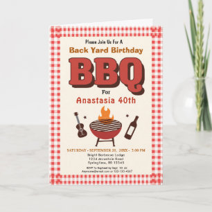 GRILLEN Back Yard Birthday Einladungskarte