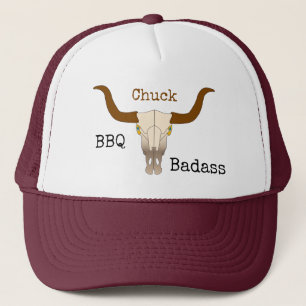 Grillen Badass: Kuhschädel Truckerkappe