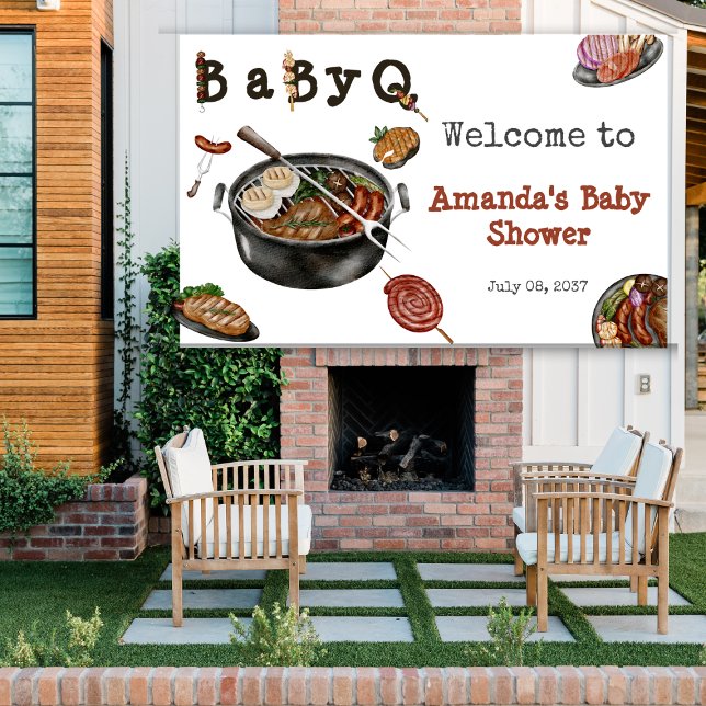 GRILLEN Barbecue Backyard Party Kinderdusche Willk Banner (Von Creator hochgeladen)