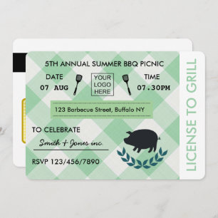 Grillen Barbecue Picnic Party Einladung