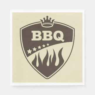 GRILLEN Barbeque Abzeichen Logo Serviette