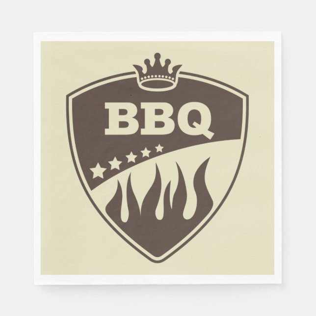 GRILLEN Barbeque Abzeichen Logo Serviette (Vorderseite)