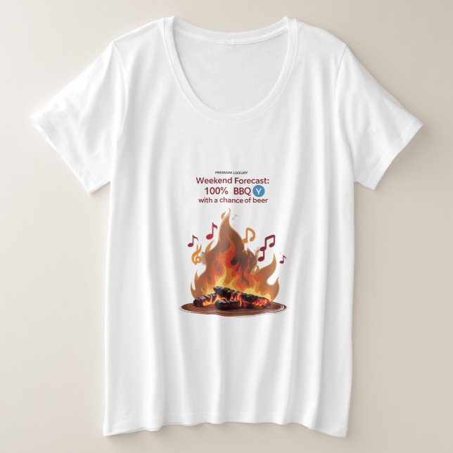 GRILLEN Beats & Sizzles | Plus-Größenvorausschätzu Große Größe T-Shirt (Design vorne)