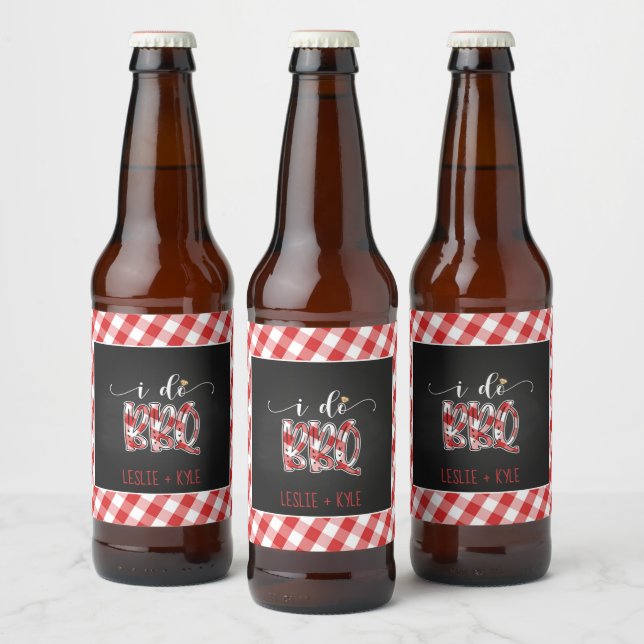 Grillen Beer Flasche - Rot - Benutzerdefiniert Bierflaschenetikett (Flaschen)