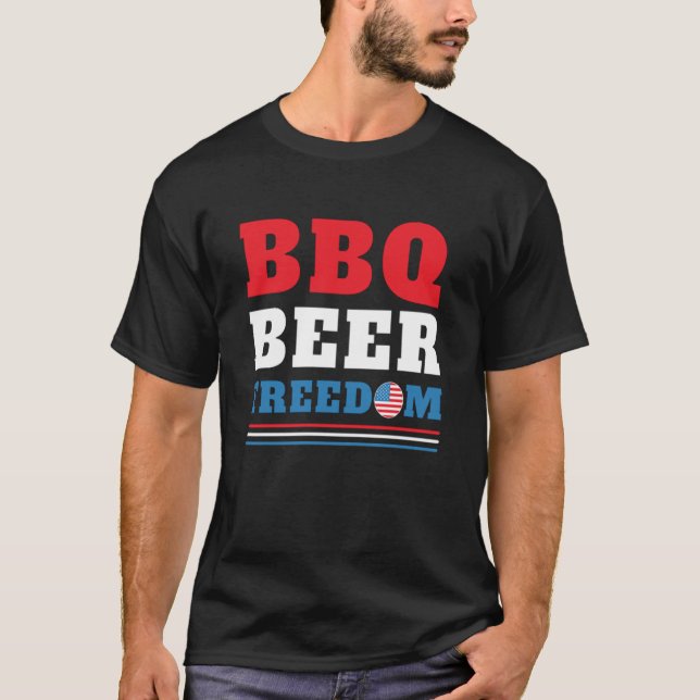 GRILLEN BEER FREEDOM - 4. JULI T-Shirt (Vorderseite)