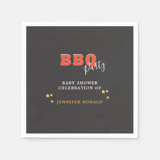 GRILLEN Black and Red Baby Dusche Party Serviette