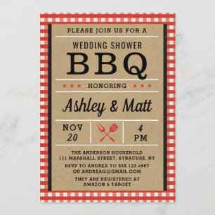 GRILLEN Bridal Dusche Einladung