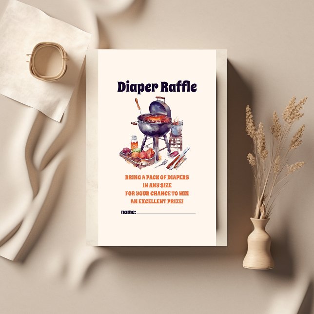 GRILLEN Couples Baby Shower BabyQ-Windelpreisraffi Begleitkarte (Von Creator hochgeladen)