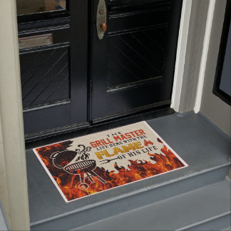 Grillen Custom Doormat Grill Master lebt hier Fußmatte
