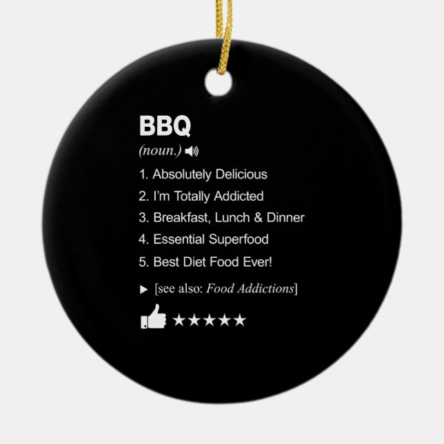 GRILLEN Definition bedeutet Funny Keramik Ornament (Vorne)