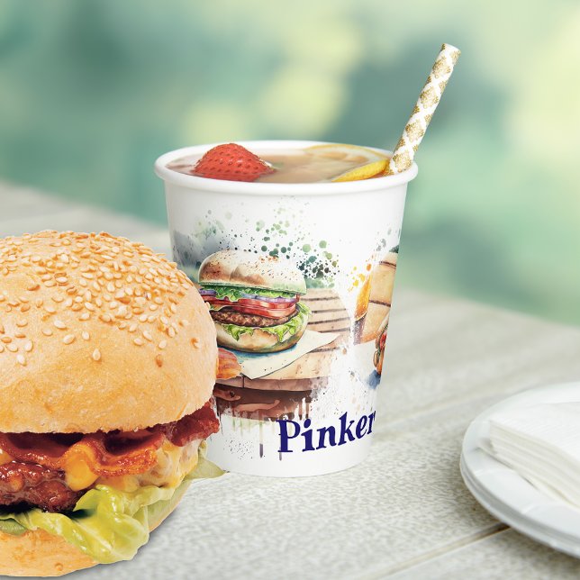 Grillen der Wasserfarben Personalisiert Pappbecher (Von Creator hochgeladen)