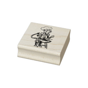 GRILLEN Devil küsst den Koch Gummistempel