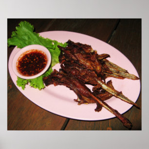 GRILLEN Duck Beaks ... Thai Asian Street Food Poster