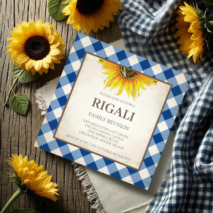 GRILLEN Einladung Gingham Print