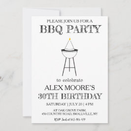 Grillen-Einladungen zum 30. Einladung