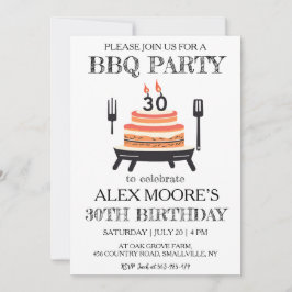 Grillen-Einladungen zum 30. Einladung
