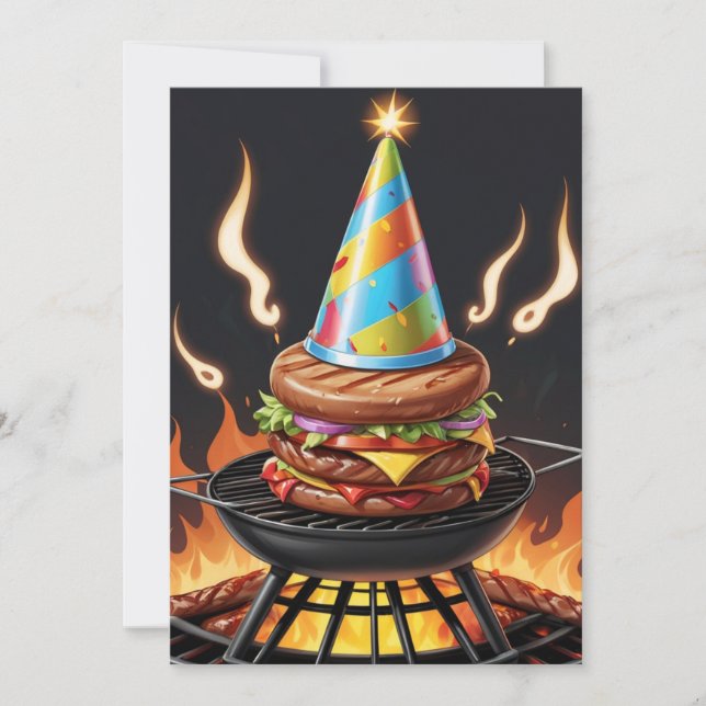 Grillen-Einladungen zum 30. Einladung (Vorderseite)