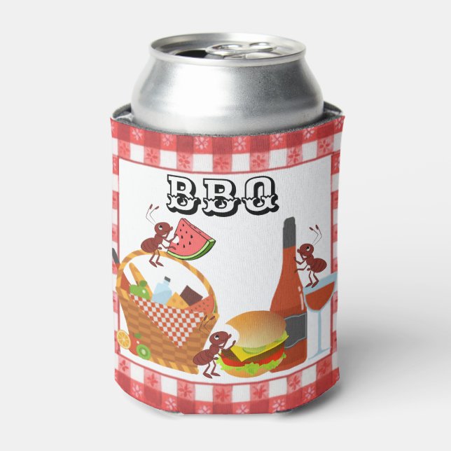 Grillen, Ernährung und Ameisen Cooler Dosenkühler (Kanne Vorderseite)