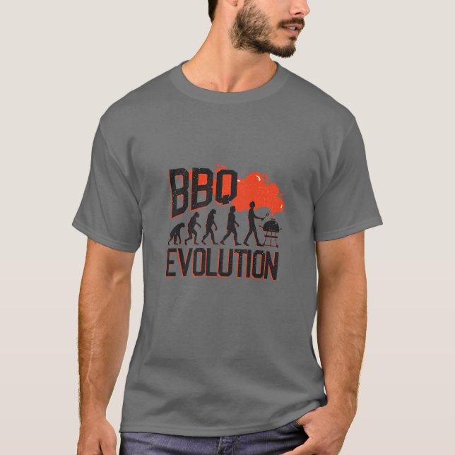 GRILLEN Evolution | Funny Barbecue Grilling Joke T-Shirt (Vorderseite)