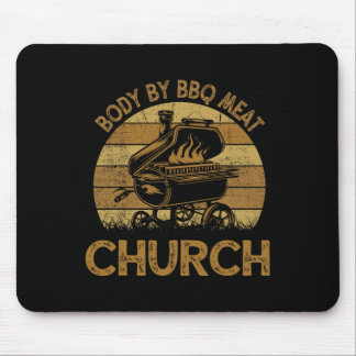 Grillen Fleisch Kirche Sonniges Byrbeque Koch Vate Mousepad