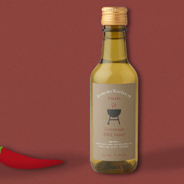 Grillen für Kraft und Rustikal Weinetikett