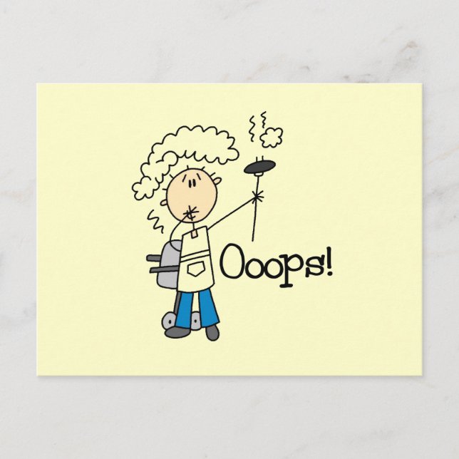 Grillen Gone Bad Postkarte (Vorderseite)