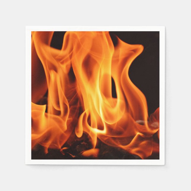 GRILLEN Grill Cookout Flames Serviette (Vorderseite)
