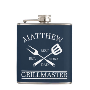 GRILLEN Grill Master Personalisiert Bester Vater V Flachmann