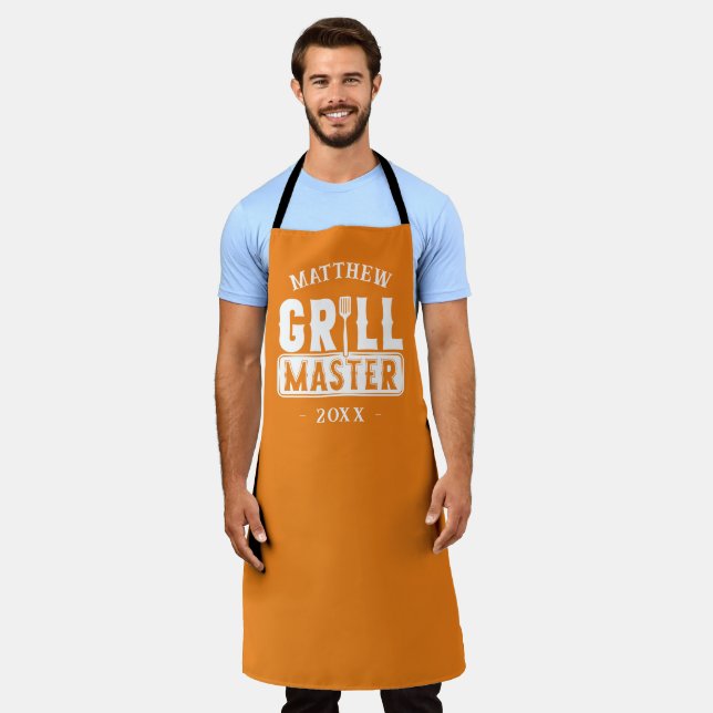 GRILLEN Grill Master Personalisiert Bester Vater V Schürze (Getragen)