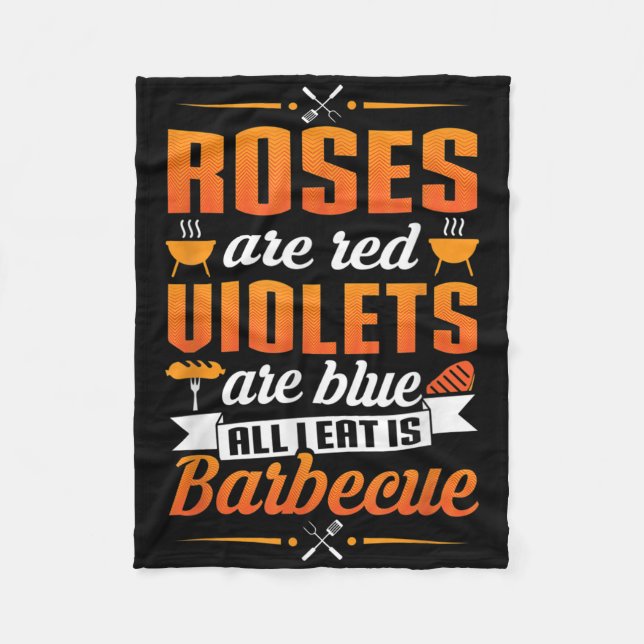 Grillen Grill Master Pun Shirt - Funny Barbecue Ko Fleecedecke (Vorderseite)