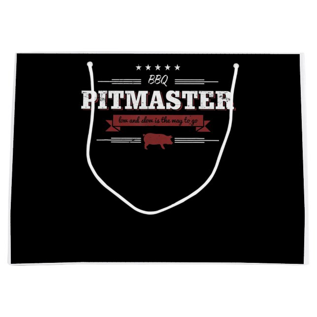 GRILLEN| GRILLEN Pitmaster niedrig und langsam ist Große Geschenktüte (Vorderseite)