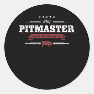 GRILLEN  GRILLEN Pitmaster niedrig und langsam ist Runder Aufkleber