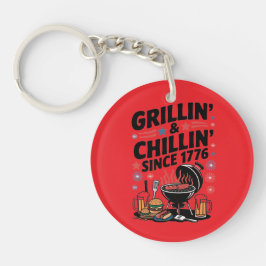 Grillen "Grillin' & Chillin" seit 1776 Schlüsselanhänger