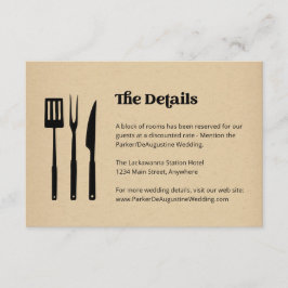 GRILLEN Hochzeitsinformationen - Umschließungskart Begleitkarte