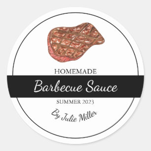 Grillen "Homemade Beef Barbecue Sauce" Runder Aufkleber