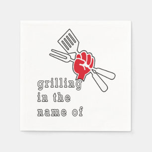 Grillen im Namen des, Lustige BBQ-Party-Papier-Na Serviette