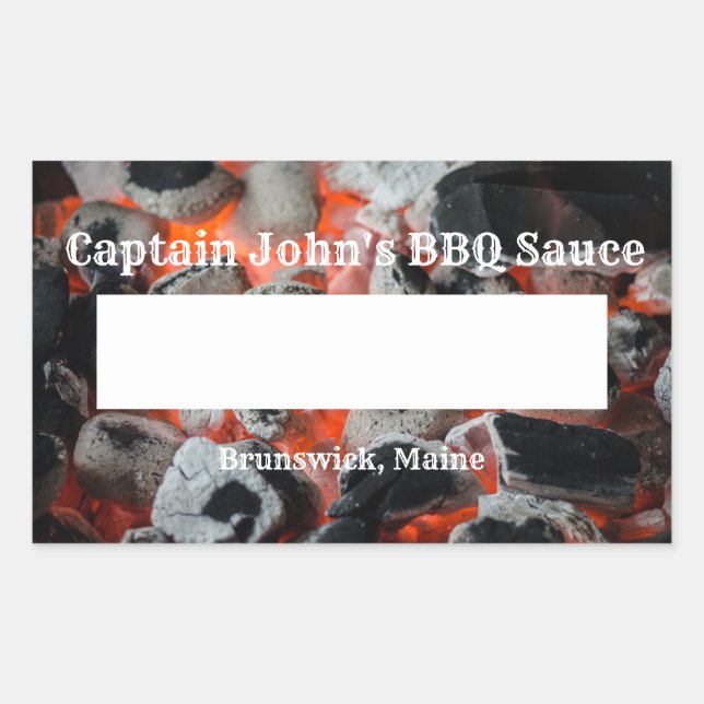 GRILLEN Inspiriertes Siegel Rechteckiger Aufkleber (Vorderseite)